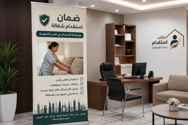 ضمان استقدام شغالة مع إمكانية الاستبدال في المدن السعودية