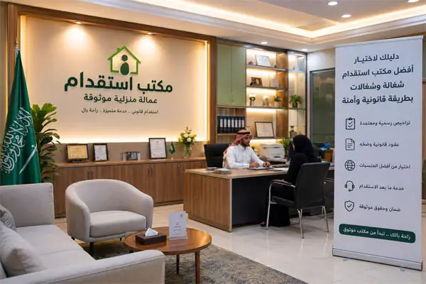 مكاتب استقدام عمالة منزلية موثوقة في السعودية: الدليل الكامل لاختيار أفضل مكتب استقدام شغالة وشغالات بطريقة قانونية وآمنة